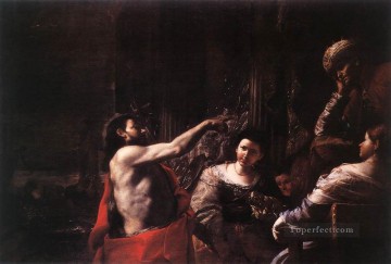 マティア・プレティ Painting - ヘロデ前の洗礼者聖ヨハネ バロック様式 マティア・プレティ